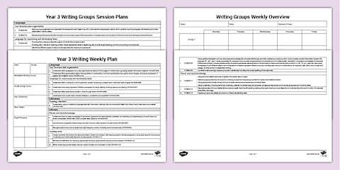 Year 2 Victorian Curriculum Guided Writing Session Planning Template