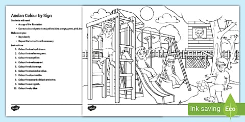 Auslan Colours Activity Mat