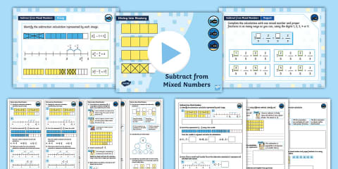 Year 4 Diving into Mastery: Step 12 Add Fractions and Mixed Numbers ...