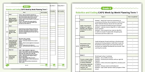 Grade 4 Robotics and Coding - Term 4 - Worksheet: Robots vs People ...