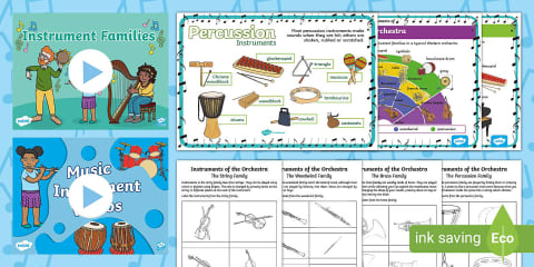 Musical Instrument Families Display Posters