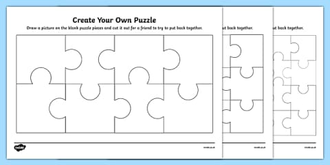 Editable Jigsaw Puzzle Pieces