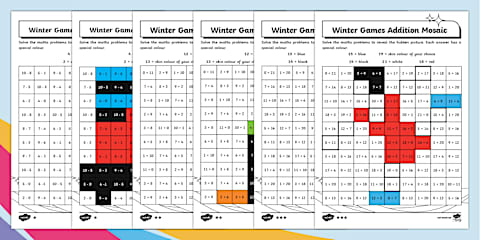 LKS2 Winter Games Crack the Code Worksheet