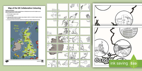 Countries of the United Kingdom Colouring Bookmarks