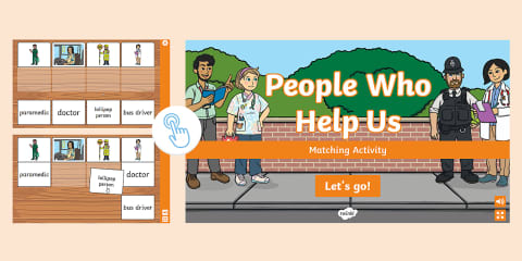 Community Helpers Interactive Matching Game