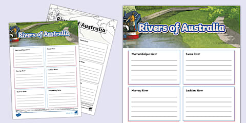 Australian Major Rivers Maps