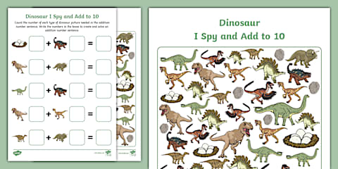 Dinosaurs I Spy and Add to 20