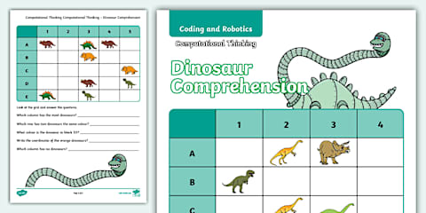 Grade 2 - Robotics and Coding - Computational Thinking Worksheet: Robot ...
