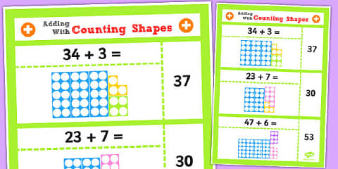Year 2 Adding Two-Digit Numbers and Ones Using Number Lines Display Poster