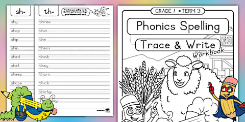 Grade 3 English Term 4 Phonics Spelling Trace and Write Booklet (CAPS ...