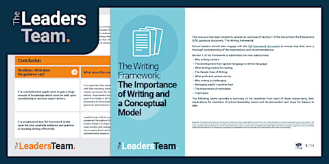 The Reading Framework: Leadership and Management of Reading
