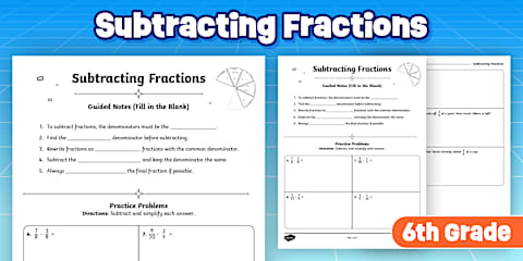 Sixth Grade Math Basic Skills Simplifying Fractions Practice Worksheet