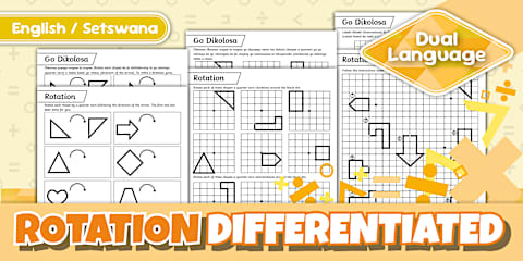Grade 7 Maths - Term 3 - Rotation Differentiated Worksheets - IsiXhosa ...