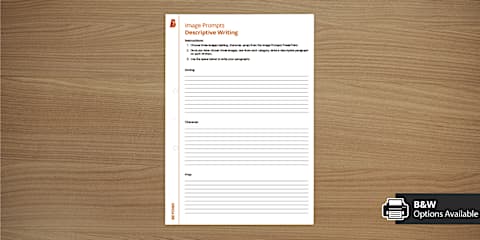 Level 3 Writing - Descriptive Writing Structure Sheet
