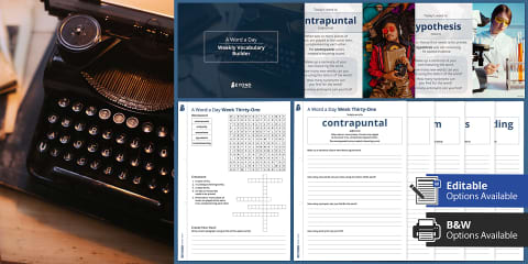 A Word a Day Activity Pack Week 30