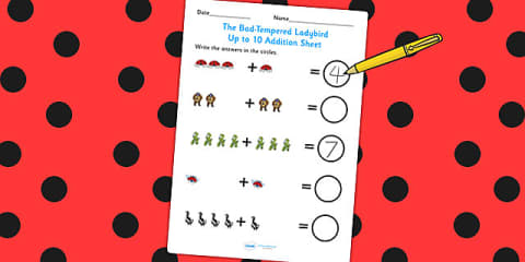 Trace the Words Worksheets to Support Teaching on The Bad Tempered Ladybird