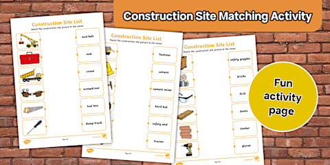 Building Site What Can You Spot? Writing Activity