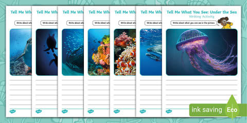 Under the Sea Themed Letter Writing Worksheet