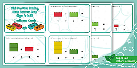 Find One Less Building Brick Busy Bag Prompt Card and Resource Pack