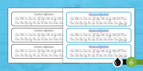 Canadian Cursive Alphabet Letter Formation Poster