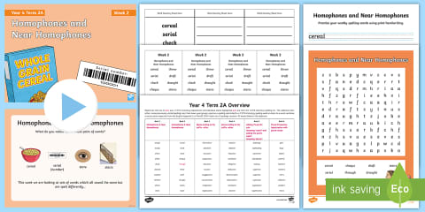 Year 4 Term 2A Week 1 Spelling Pack