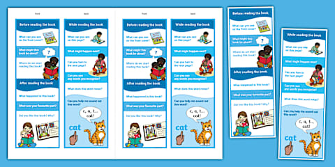 Year 1 Questions for Reading Bookmark Question Cards