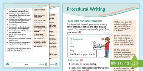 Level 2 Writing - Procedural (Instructional) Writing Exemplar