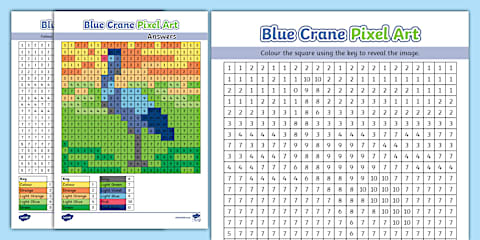 Grade 2 Creative Arts 2D Unicorn Pixel Art Template (CAPS Aligned)