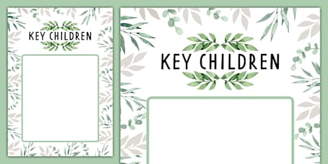 Key Person Board Examples Editable Nursery Key Person Group List