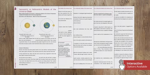 History of Astronomy Timeline Activity Sheets