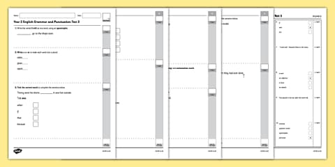 Year 2 Grammar and Punctuation Test 6
