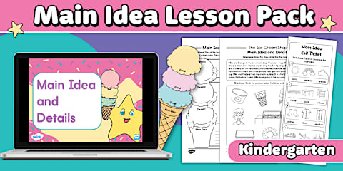Kindergarten Spring Main Idea and Details Worksheet