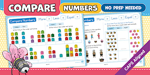 Grade Rrr Learning Numbers Gr R Math - Number Names, Numerals & Dominoes 1-7 - Assessment (CAPS)