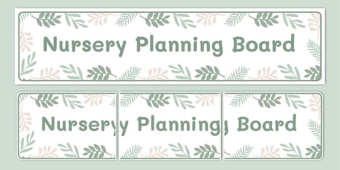 Editable Display Posters Botanical Theme | Therapeutic Classroom