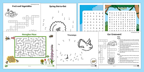 Fun Seaside Word Search Puzzle Pack