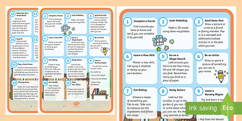 20 Screen-Free Activities for Home Learning