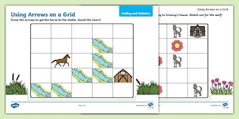 Grade R - Robotics and Coding - Term 2 - Coding worksheet: Pick the ...