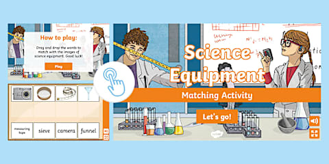 Scientific Lab Equipment Pairs Activity