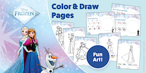 Free Frozen Math Color Frozen: Happily Ever After Coloring Page