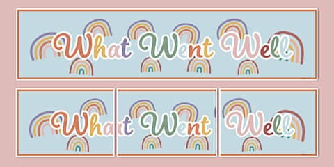 Muted Rainbow Themed Our Class Charter Display Banner