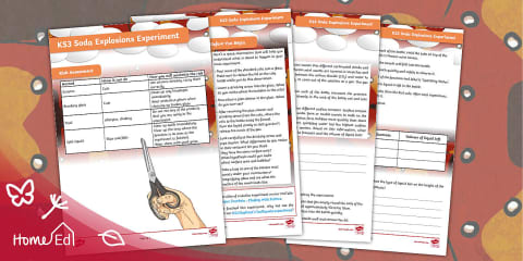 EYFS Cola Super Fountain Science Experiment and Prompt Card Pack