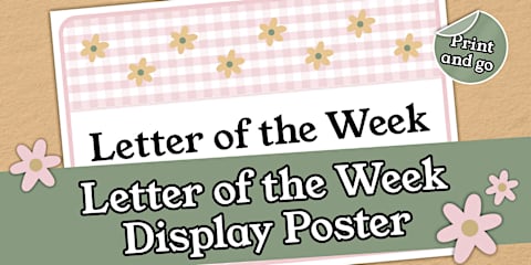 Letter of the Week Banner