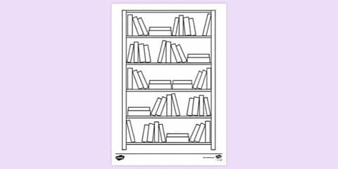 Stack of Books Colouring