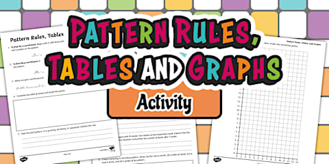 Patterns with Tables and Graphs Grade 5 Math Pack