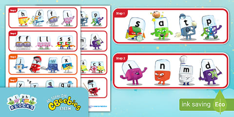 Alphablocks & Numberblocks: Big Tum's CVC Word Missing Sounds Activity ...