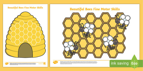 Bee Trails Fine Motor Skills Cards