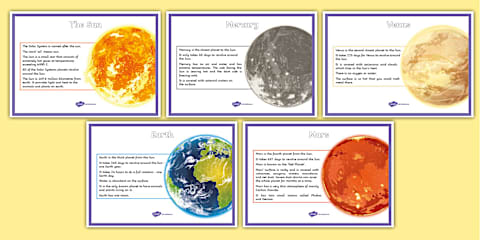 Planets of the Solar System Fact Cards