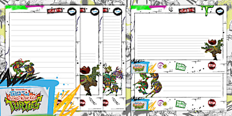 Tmnt Writing TMNT: Caption Writing Activity