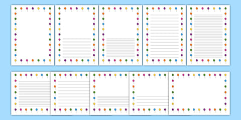 Smiley Sun Portrait Page Borders