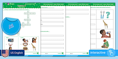 ESL Curriculum (US-English Version) Level 2, Lesson 3 Interactive Worksheet